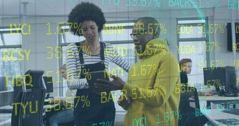 Diverse Professionals Analyzing Stock Market Data in Modern Office - Download Free Stock Images Pikwizard.com