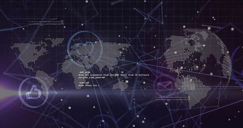 Digital Data and Global Connections on Futuristic Interface - Download Free Stock Images Pikwizard.com