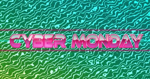 Cyber Monday Highlight with Vibrant Digital Background