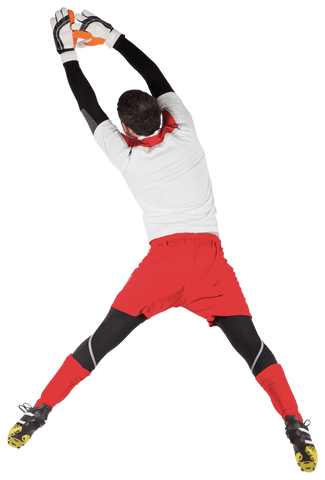 caucasian goalie in action catching ball on transparent background - Download Free Stock Videos Pikwizard.com