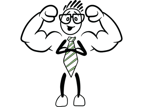 cartoon figure flexing muscles on transparent background - Download Free Stock Videos Pikwizard.com