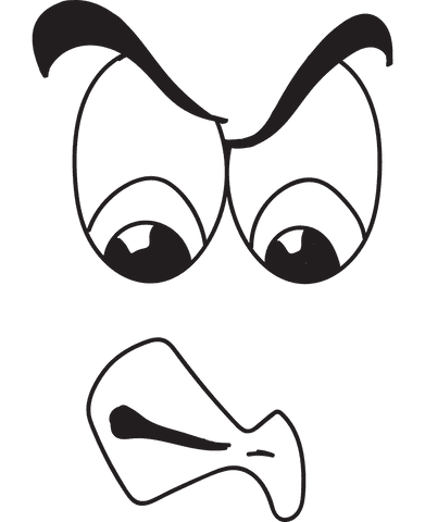 transparent illustration of angry eyes and grimacing mouth - Download Free Stock Videos Pikwizard.com