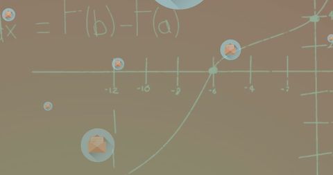 Mathematical Equations and Floating Message Symbols on Abstract Background - Download Free Stock Images Pikwizard.com
