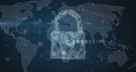 Global Connectivity Cybersecurity Concept with Holographic Elements - Download Free Stock Images Pikwizard.com