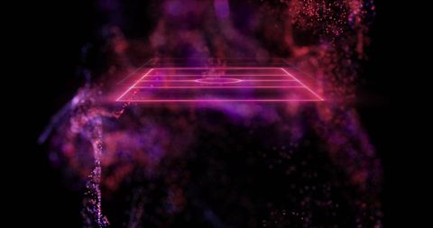 Futuristic Neon Sports Field with Vivid Digital Smoke - Download Free Stock Images Pikwizard.com