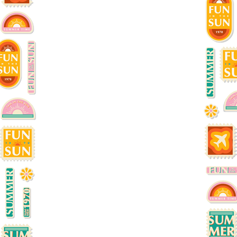 Retro summer fun stickers transparent background nostalgic design