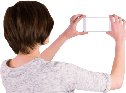 Transparent Background Woman Photographing with Smartphone - Download Free Stock Videos Pikwizard.com