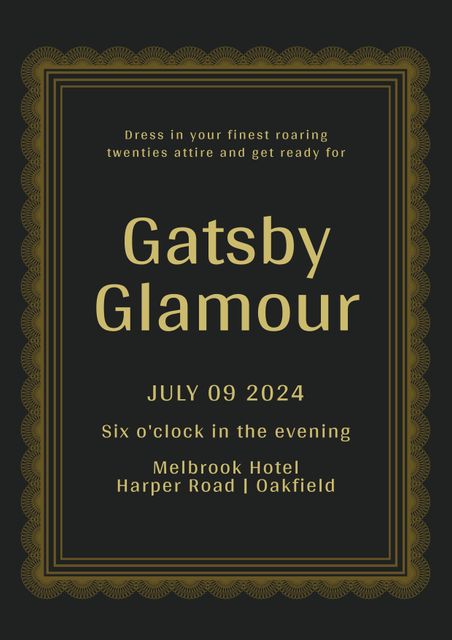 Elegant Roaring Twenties Gatsby-Themed Event Invitation - Download Free Stock Videos Pikwizard.com