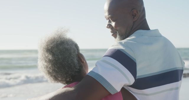 Happy Senior Couple Enjoying Lovely Day at Beach - Download Free Stock Images Pikwizard.com