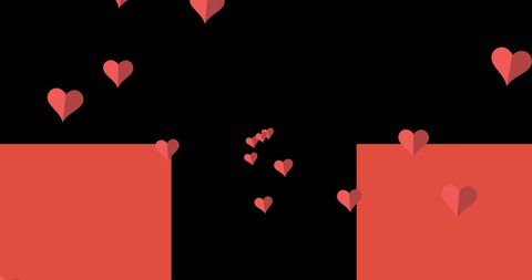 Floating Red Hearts on Minimalistic Black and Red Background - Download Free Stock Images Pikwizard.com