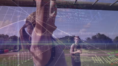 Financial Data Overlay on Active Individuals Exercising