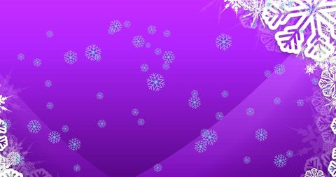 Falling Snowflakes on Purple Background with White Patterns - Download Free Stock Images Pikwizard.com