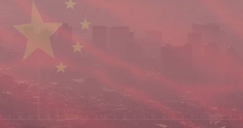 China Flag Overlay on Cityscape Emphasizing Financial Growth Concept - Download Free Stock Images Pikwizard.com
