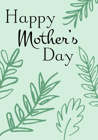 Elegant foliage mother's day greeting card design