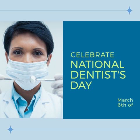National Dentist's Day Celebration with Female Dentist - Download Free Stock Templates Pikwizard.com