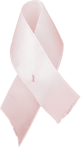 Pink Ribbon Symbol on Transparent Background for Breast Cancer Awareness