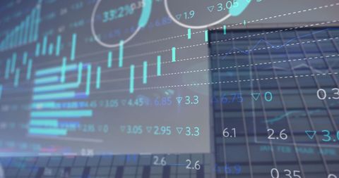 Financial Data Processing Over Cityscape in Modern Business Context - Download Free Stock Images Pikwizard.com