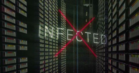 Cybersecurity Breach Warning in High-Tech Data Center - Download Free Stock Images Pikwizard.com