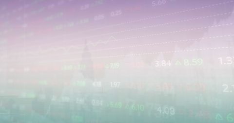 Financial Market Data Overlaid on Urban Skyline - Download Free Stock Images Pikwizard.com