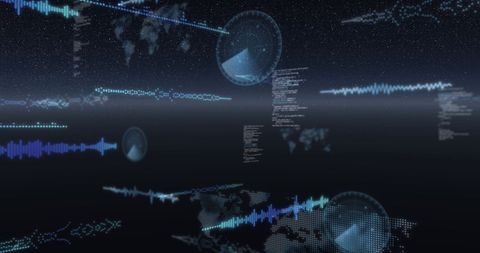 Global Network Technology with Digital Data Streams - Download Free Stock Images Pikwizard.com