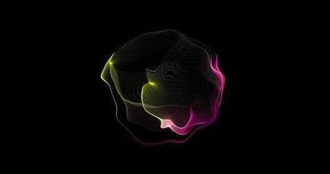 vibrant geometric shape with neon glow on black background - Download Free Stock Images Pikwizard.com