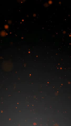 Vertical cinematic embers drifting upward on dark background for moody digital transitions