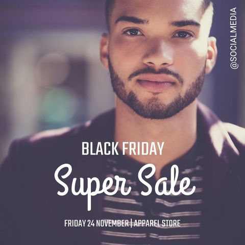 Trendy Black Friday Sale Promotion with Stylish Individual