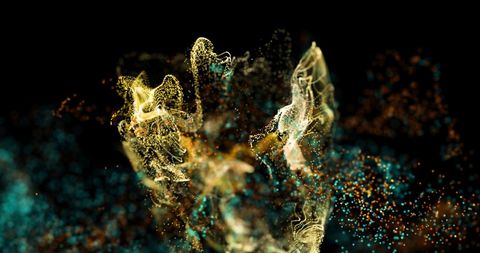 Dynamic Abstract Particle Clouds on Dark Background - Download Free Stock Images Pikwizard.com