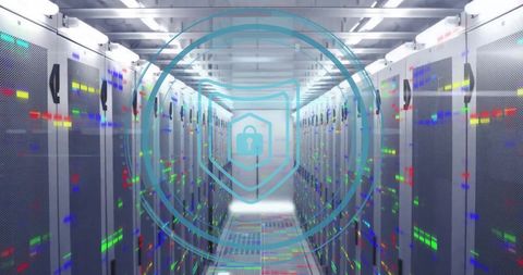 Digital Security in Modern Data Center with Secure Servers - Download Free Stock Images Pikwizard.com