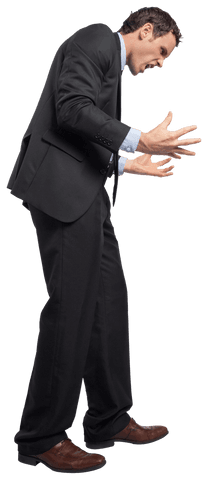 angry businessman yelling on transparent background - Download Free Stock Videos Pikwizard.com