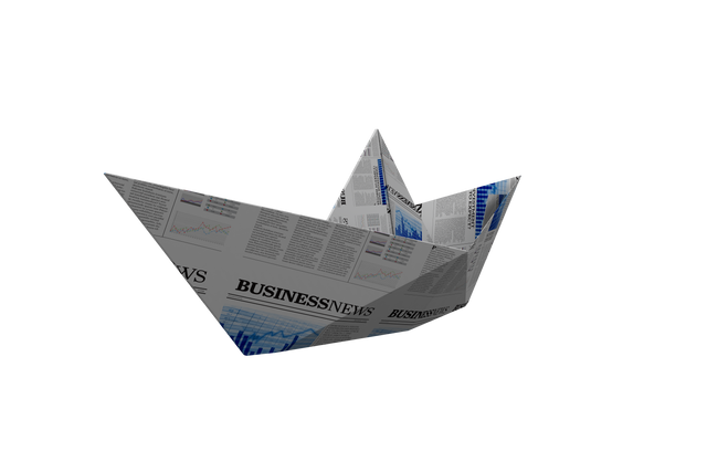 Transparent Origami Boat Folded from Business Newspaper - Download Free Stock Videos Pikwizard.com