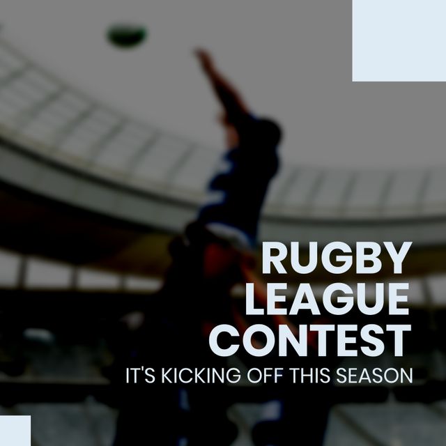 Rugby League Contest Kicking Off This Season at Stadium - Download Free Stock Templates Pikwizard.com