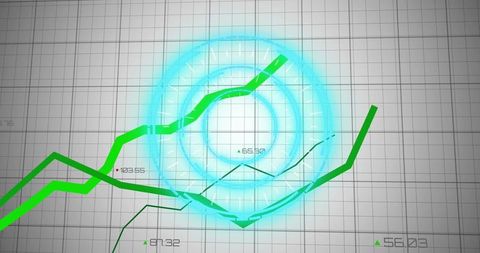 Futuristic Data Analysis Interface with Green Trend Lines - Download Free Stock Images Pikwizard.com
