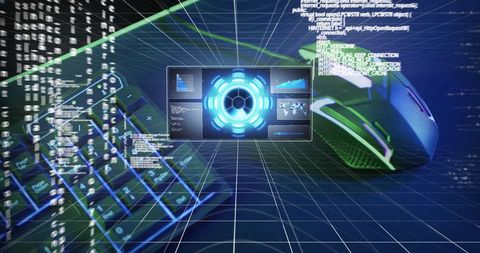 Digital Interface with Global Data Processing Display - Download Free Stock Images Pikwizard.com