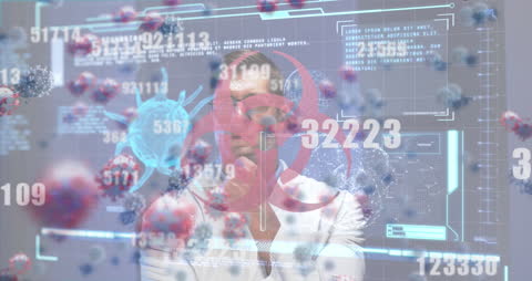 Data Analysis Overlay on COVID-19 Pandemic Background