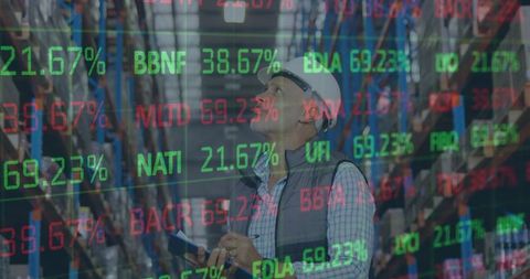 Warehouse Management with Financial Stock Data Overlaid