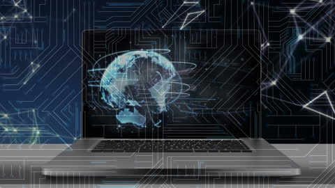 Global Connectivity and Digital Networking with Earth Hologram