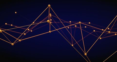 Abstract Network Connections with Glowing Nodes - Download Free Stock Images Pikwizard.com
