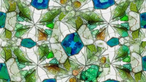 Psychedelic Rotating Kaleidoscope of Colorful Fragments