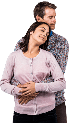 romantic couple calmly embracing in transparent background - Download Free Stock Videos Pikwizard.com