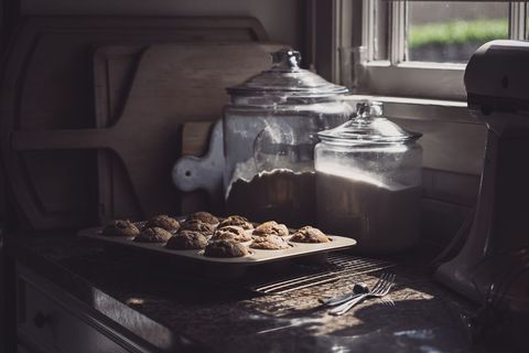 Cozy Home Kitchen with Freshly Baked Cookies by Sunny Window