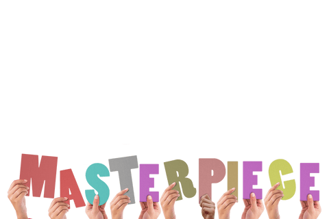 Hands Holding Transparent Colorful Word Masterpiece - Download Free Stock Videos Pikwizard.com