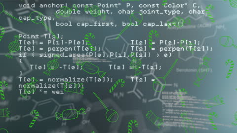 Data Processing Animation with Digital Interface Overlay