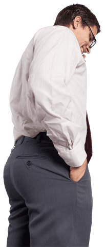transparent businessman staring down contemplatively - Download Free Stock Videos Pikwizard.com