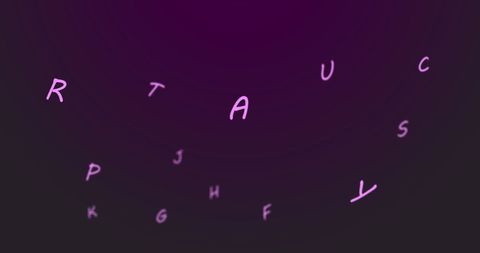 Floating Letters on Dark Purple Background - Download Free Stock Images Pikwizard.com