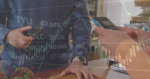 Mobile Payment with Financial Data in Background Overlay