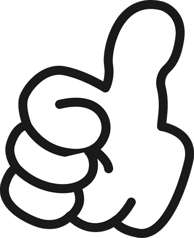 flat style cartoon thumbs up hand gesture transparent background - Download Free Stock Videos Pikwizard.com