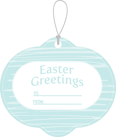 Tag with Easter Greetings Text on Transparent Background - Download Free Stock Videos Pikwizard.com