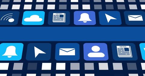 Digitally Generated Social Media and Notification Icons - Download Free Stock Images Pikwizard.com