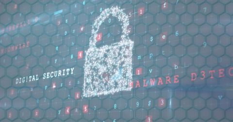 Digital Security Lock Over 3D Cyber Security Interface - Download Free Stock Images Pikwizard.com